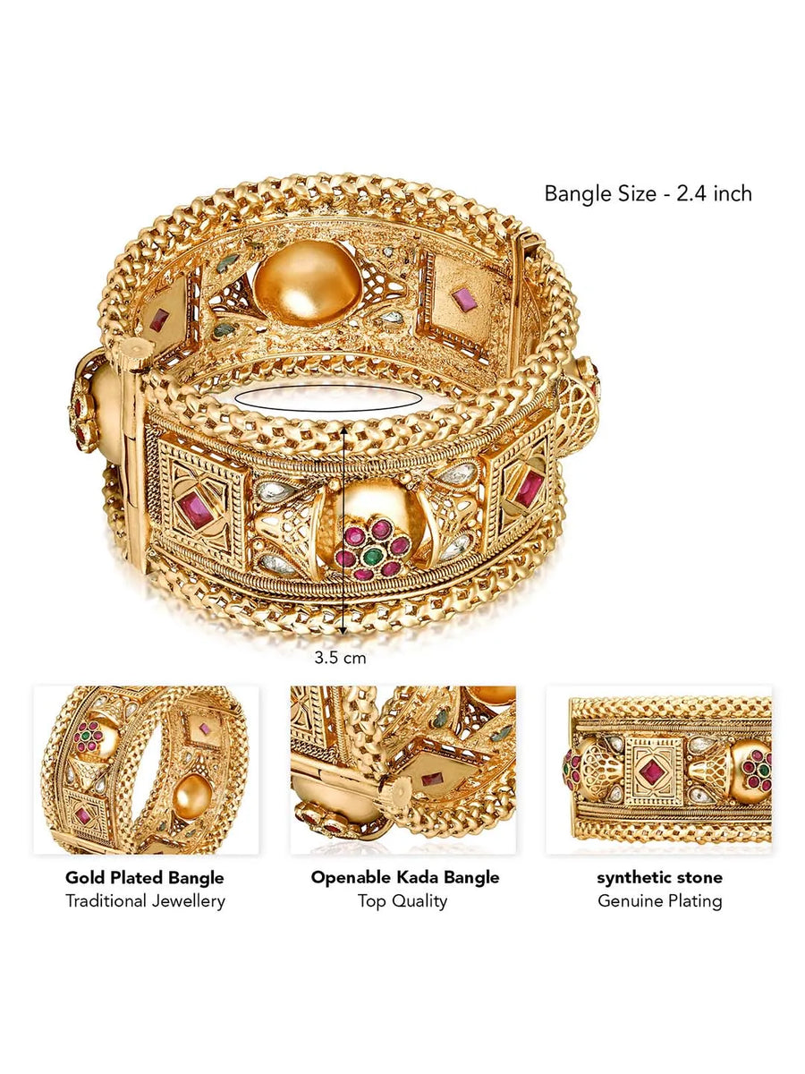 Stone Studded Kada by Peora – Radiant Fashion Jewellery

