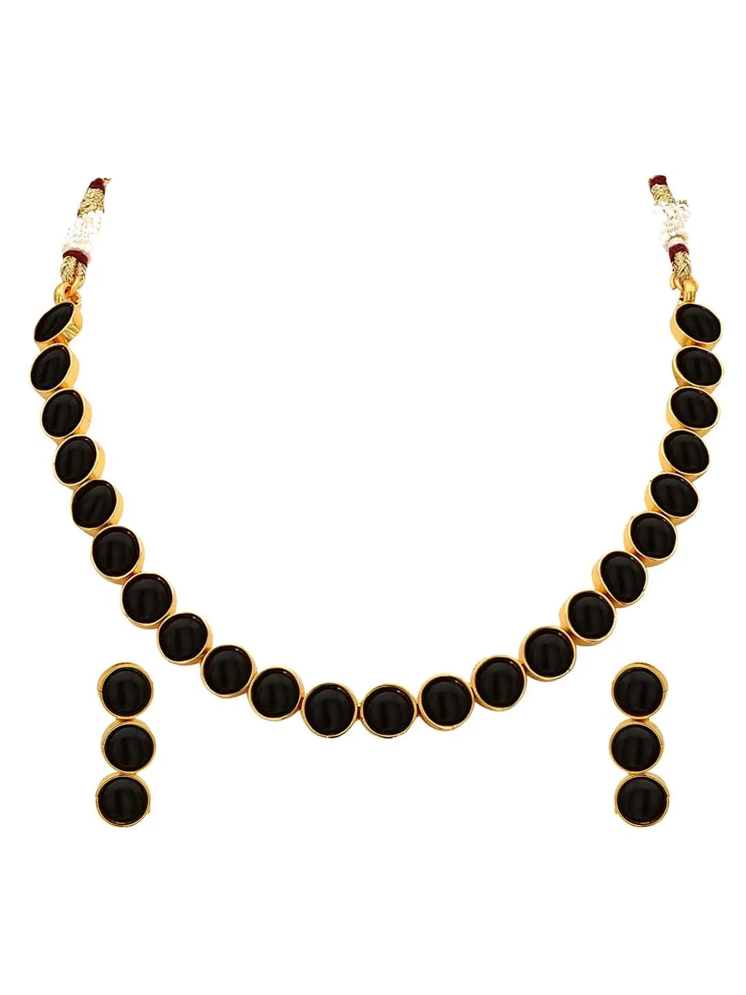 Stones Necklace Set by Peora | Elegant Stone-Studded Fashion Jewellery

