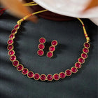 Stones Necklace Set by Peora | Elegant Stone-Studded Fashion Jewellery

