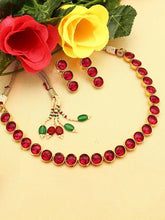 Stones Necklace Set by Peora | Elegant Stone-Studded Fashion Jewellery

