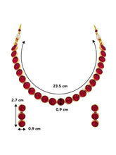 Stones Necklace Set by Peora | Elegant Stone-Studded Fashion Jewellery

