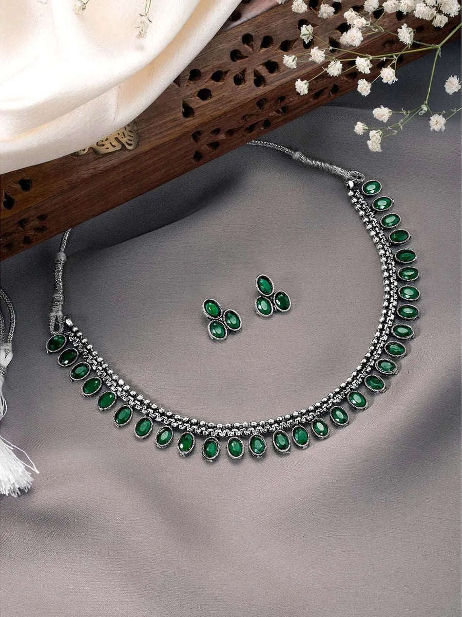 Stone Necklace Set – Elegant Handcrafted Jewellery Designs | Peora