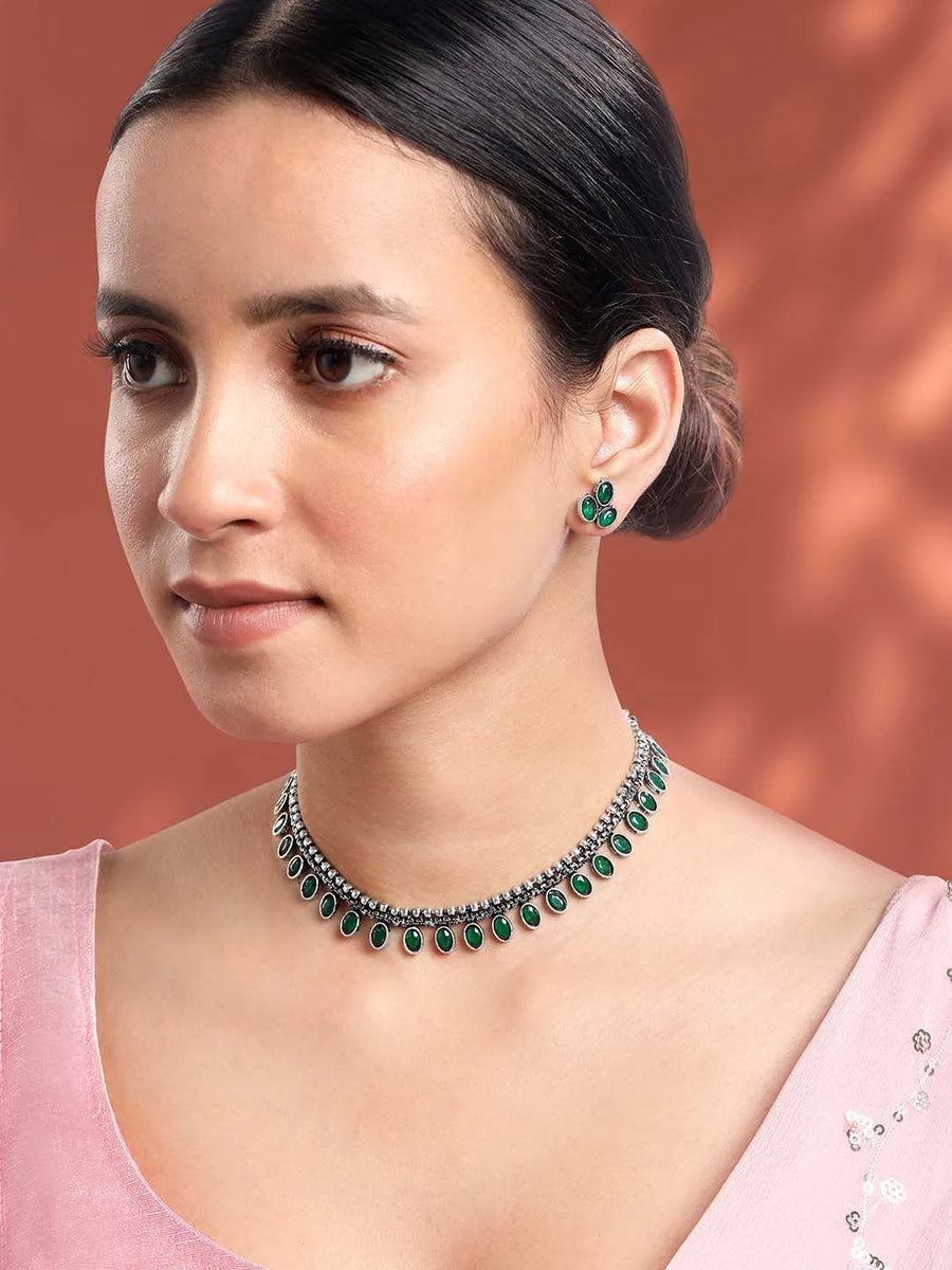 Stone Necklace Set – Elegant Handcrafted Jewellery Designs | Peora