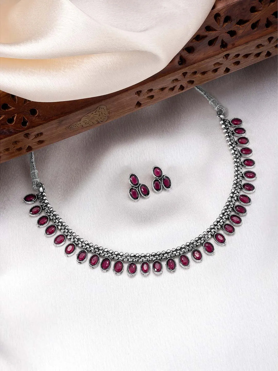 Stone Necklace Set – Elegant Handcrafted Jewellery Designs | Peora