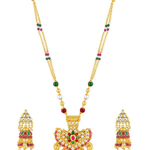 Temple Charm Long Necklace Set
