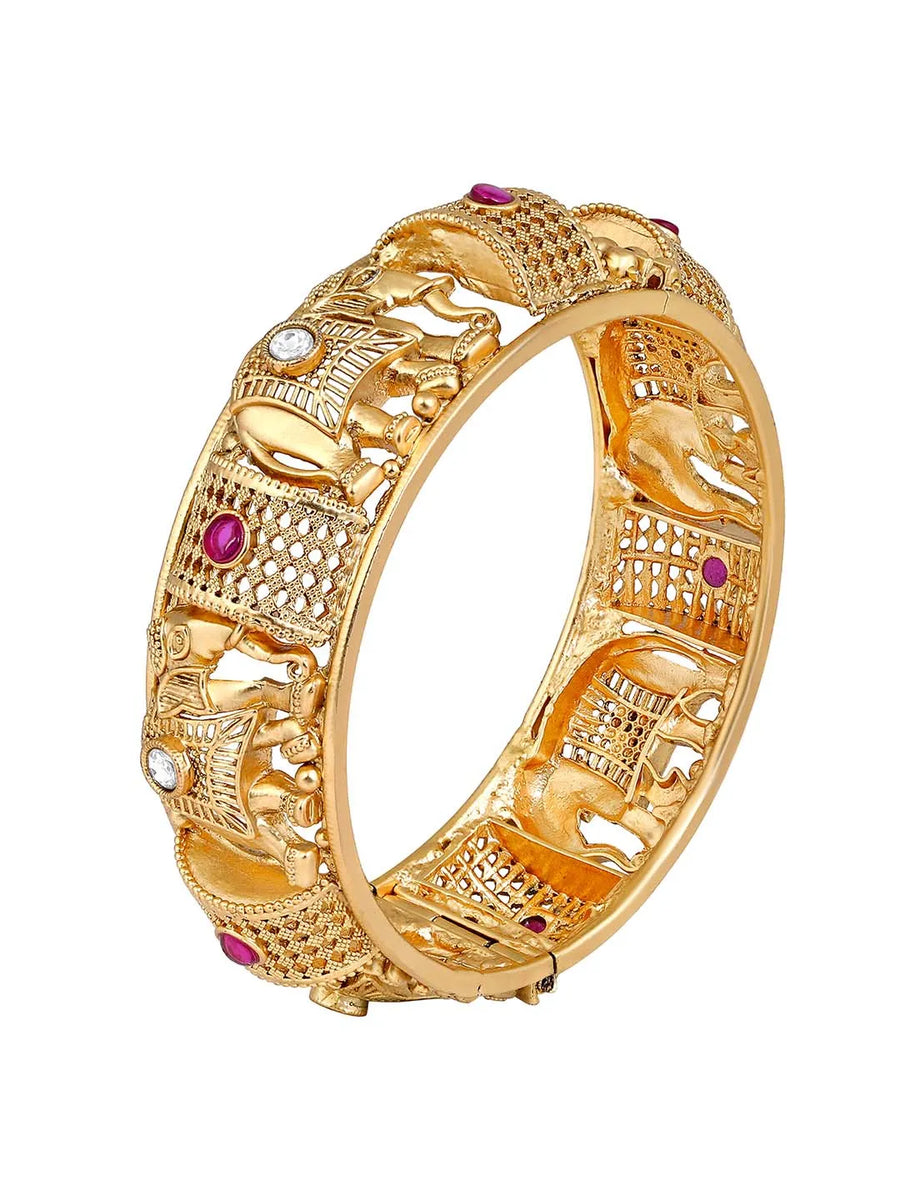 Trunk Elephant Motif Kada by Peora – Regal Traditional Jewellery

