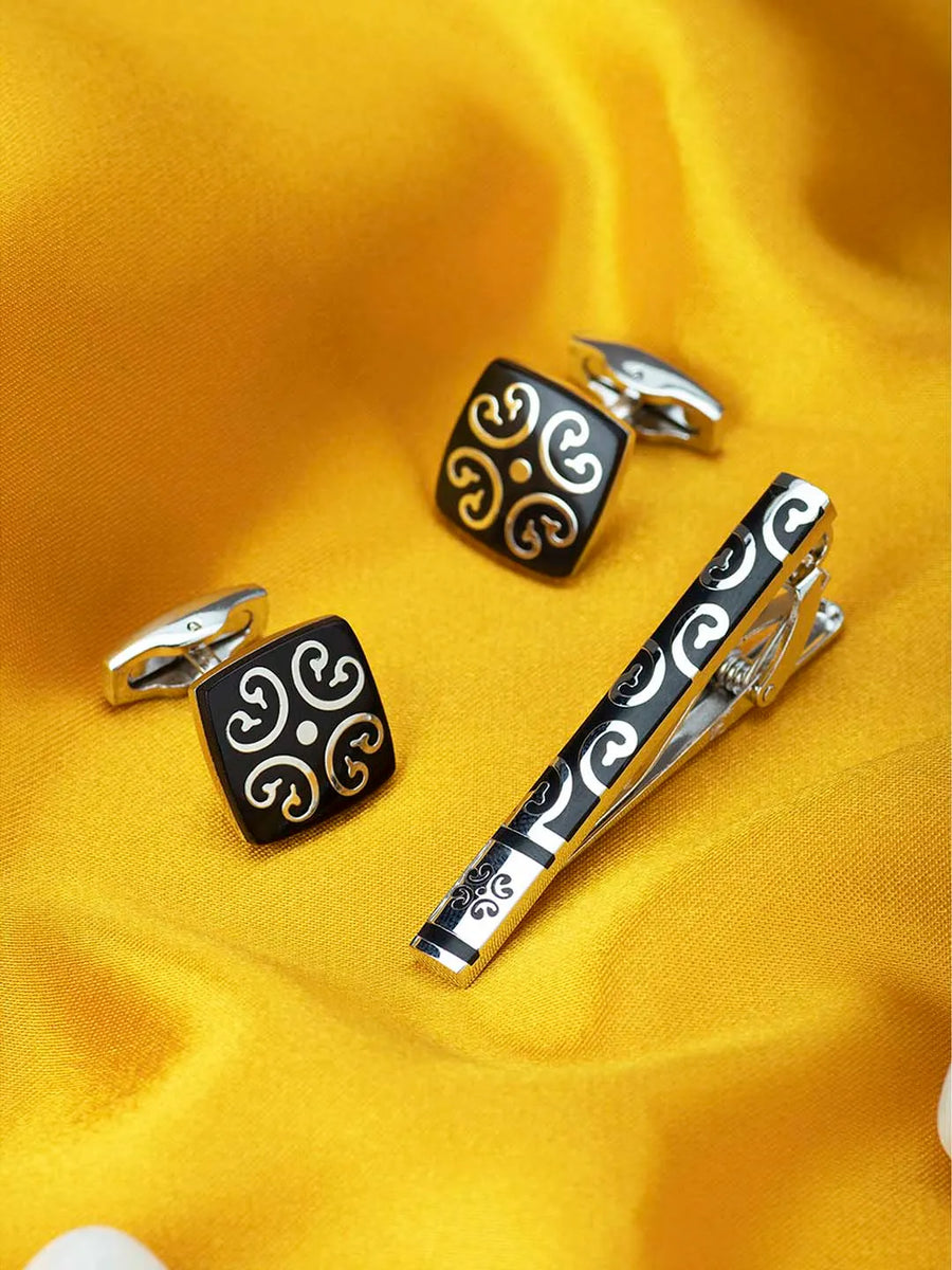 Tie Pin Cufflinks by Peora | Elegant Fashion Accessories for Men

