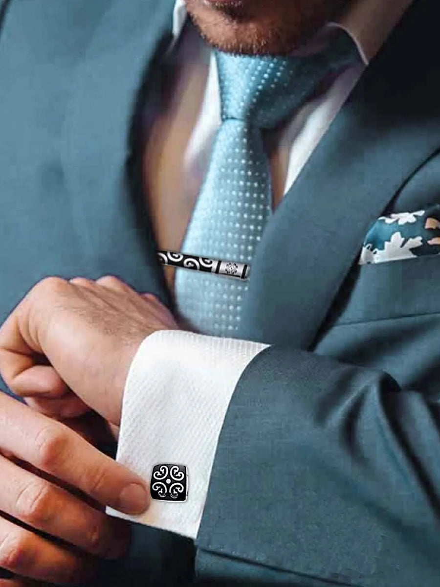Tie Pin Cufflinks by Peora | Elegant Fashion Accessories for Men

