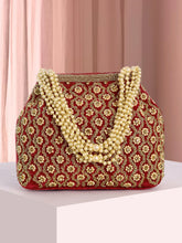 potli bag named Elegant Graceful Traditional Potli, featuring artificial beads detailing and soft 0 texture | Peora
