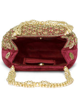 potli bag named Elegant Graceful Traditional Potli, featuring artificial beads detailing and soft 0 texture | Peora

