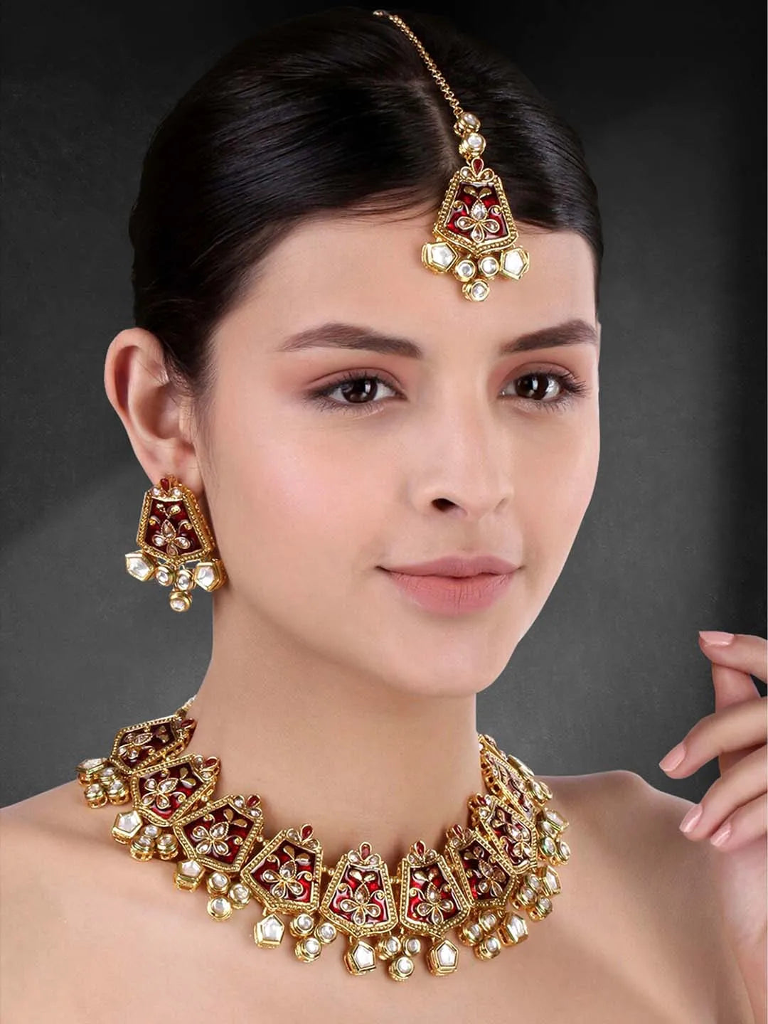 Meenakari Necklace Set | Vibrant Traditional Jewellery by Peora

