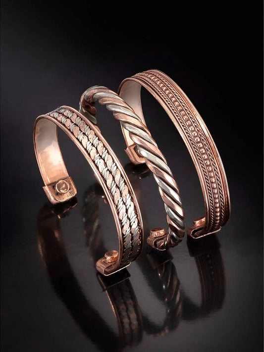 3 Metal Cuff Bracelet – Bold & Stylish Jewellery | Peora