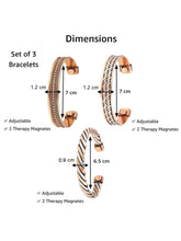 3 Metal Cuff Bracelet – Bold & Stylish Jewellery | Peora