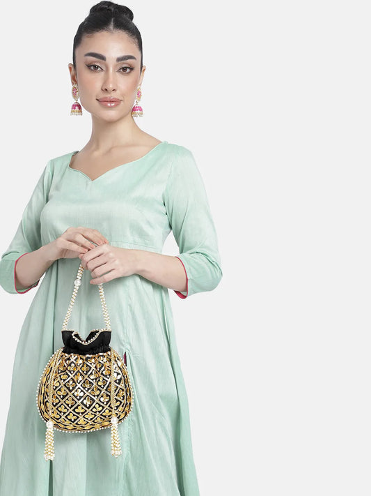 Sequin Potli Bag by Peora | Sparkling Ethnic Fashion Accessory

