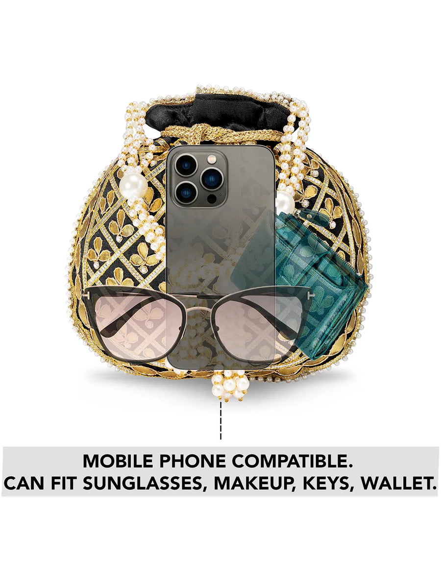 Sequin Potli Bag by Peora | Sparkling Ethnic Fashion Accessory

