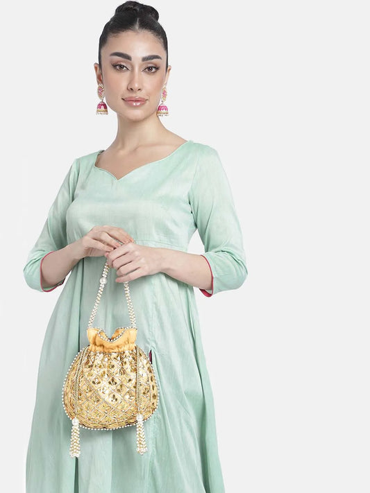 Sequin Potli Bag by Peora | Sparkling Ethnic Fashion Accessory


