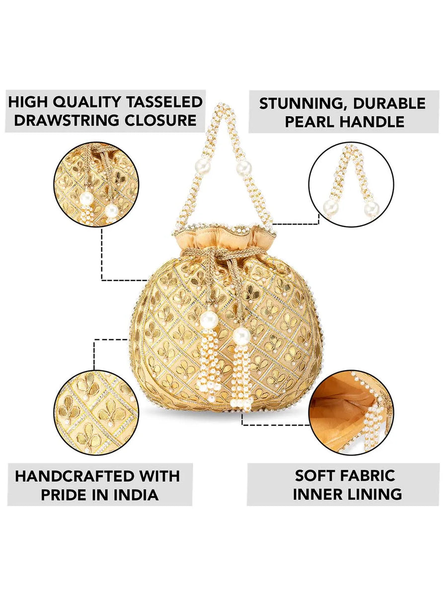 Sequin Potli Bag by Peora | Sparkling Ethnic Fashion Accessory

