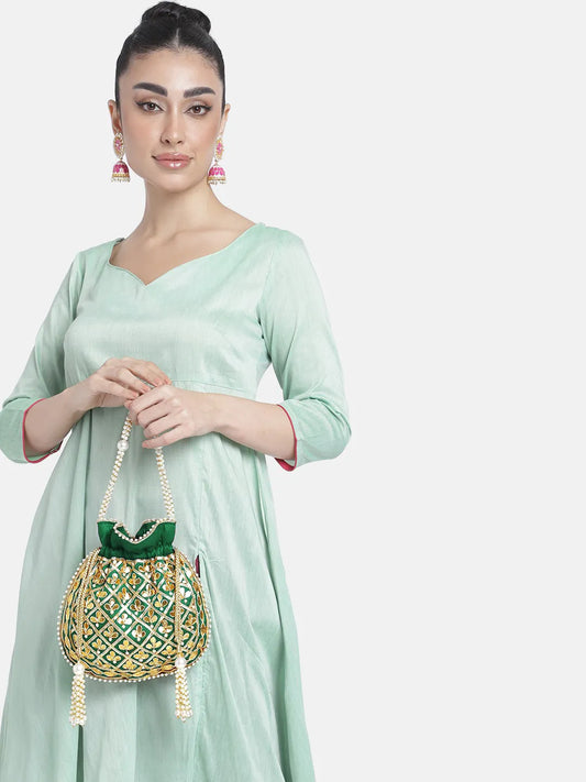 Sequin Potli Bag by Peora | Sparkling Ethnic Fashion Accessory

