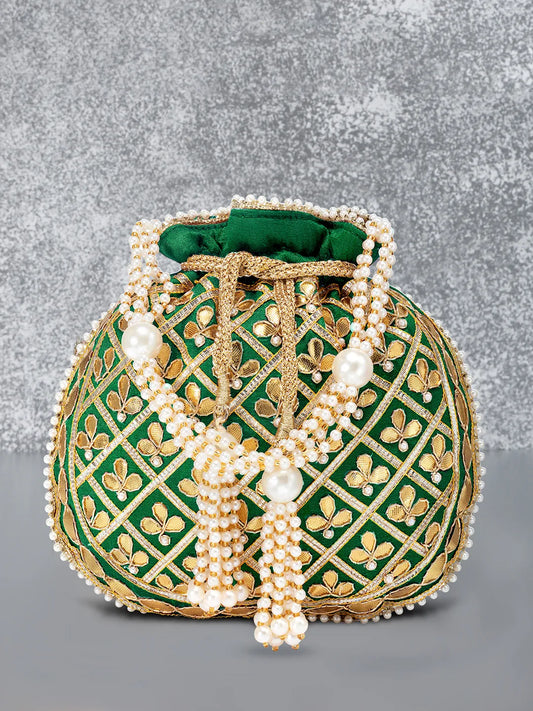 Sequin Potli Bag by Peora | Sparkling Ethnic Fashion Accessory

