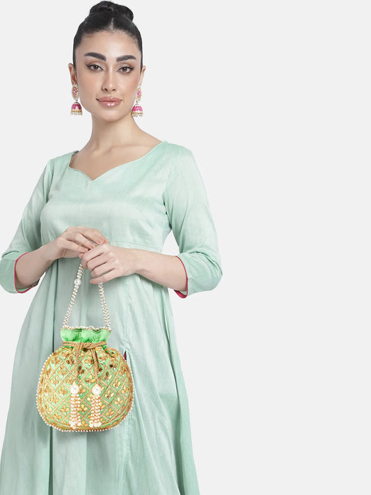 Sequin Potli Bag by Peora | Sparkling Ethnic Fashion Accessory


