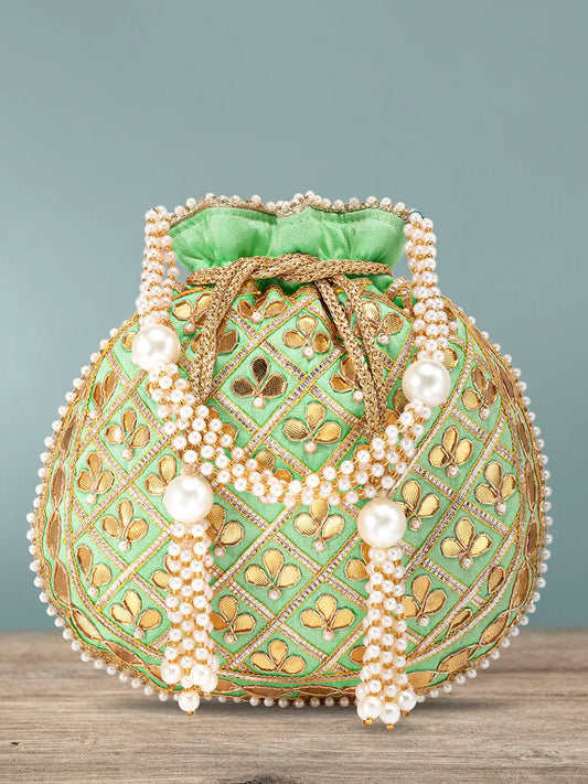 Sequin Potli Bag by Peora | Sparkling Ethnic Fashion Accessory

