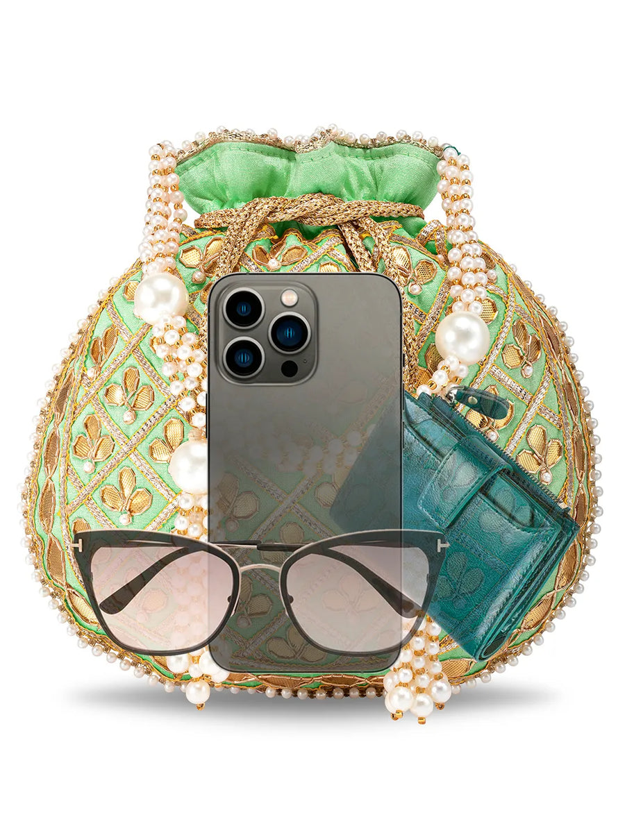 Sequin Potli Bag by Peora | Sparkling Ethnic Fashion Accessory

