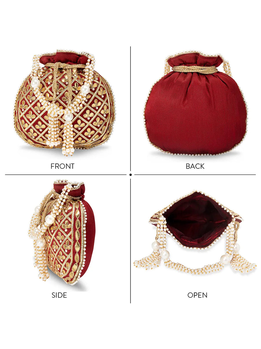 Sequin Potli Bag by Peora | Sparkling Ethnic Fashion Accessory

