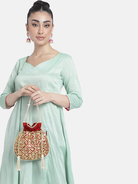 Sequin Potli Bag by Peora | Sparkling Ethnic Fashion Accessory


