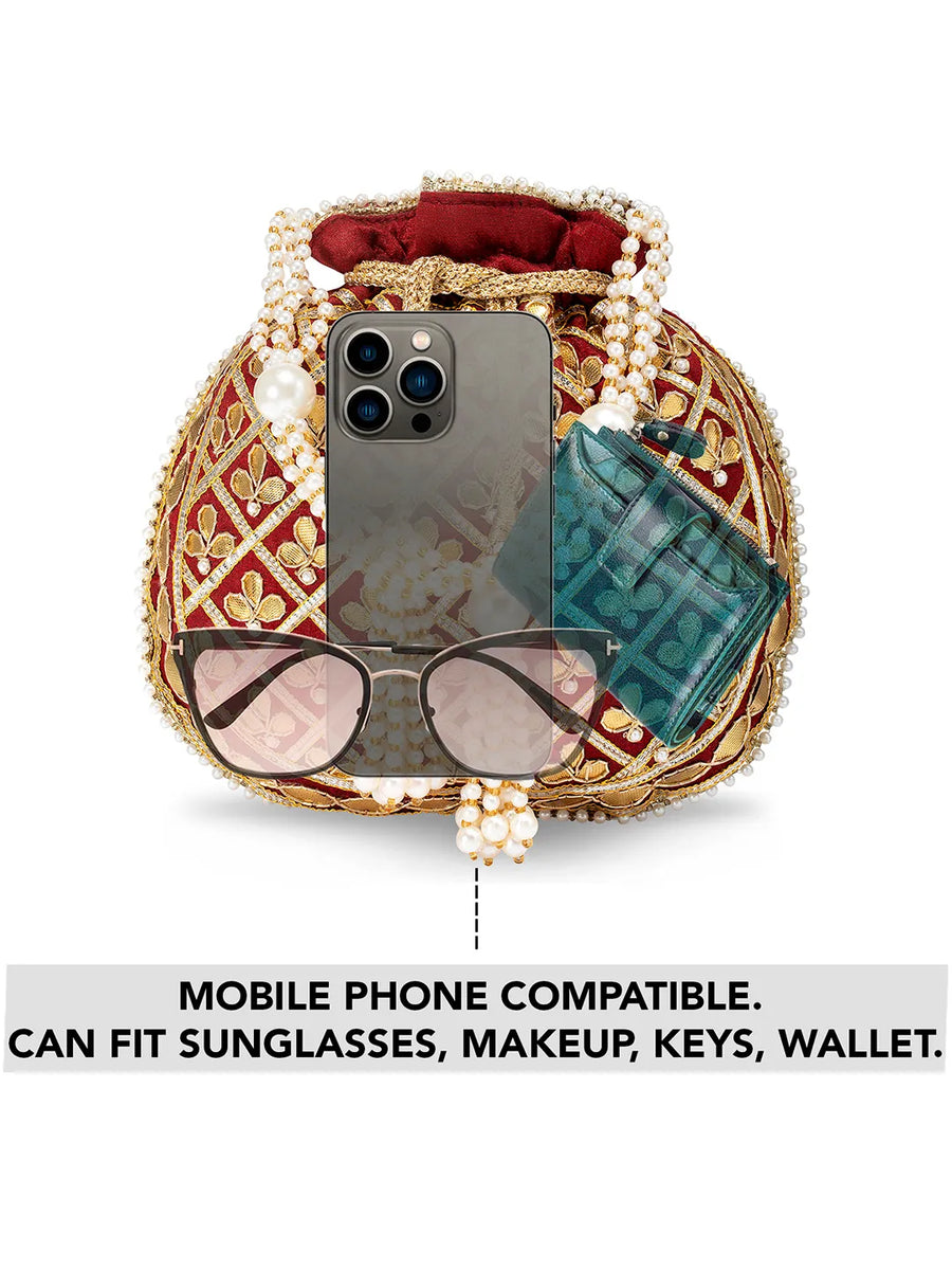 Sequin Potli Bag by Peora | Sparkling Ethnic Fashion Accessory

