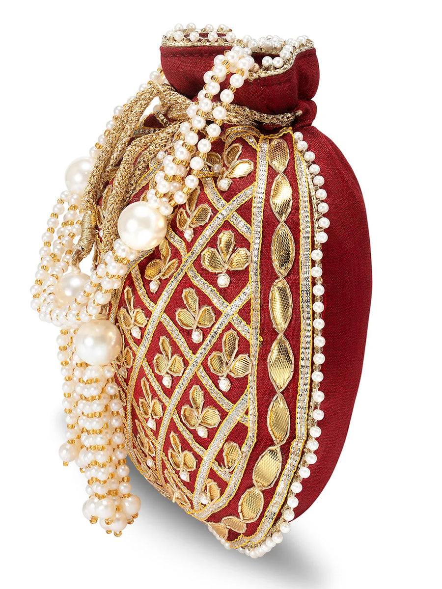 Sequin Potli Bag by Peora | Sparkling Ethnic Fashion Accessory

