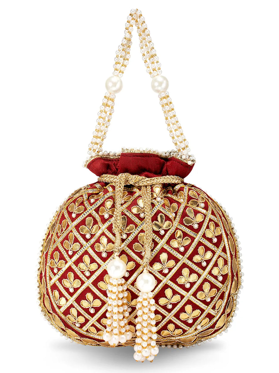 Sequin Potli Bag by Peora | Sparkling Ethnic Fashion Accessory

