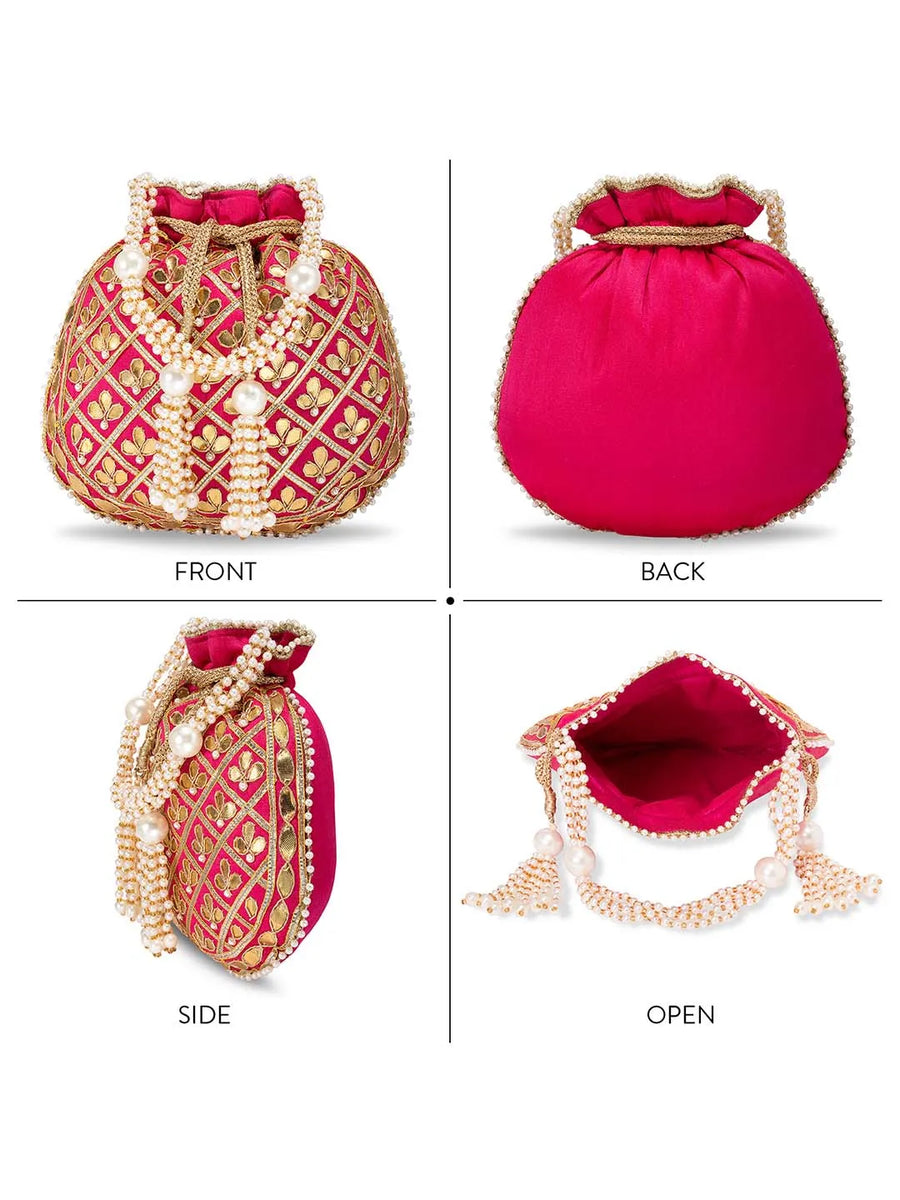 Sequin Potli Bag by Peora | Sparkling Ethnic Fashion Accessory

