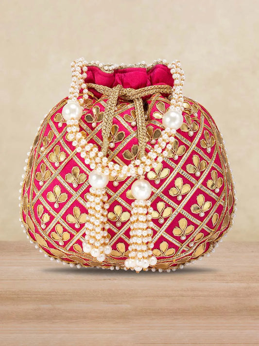 Sequin Potli Bag by Peora | Sparkling Ethnic Fashion Accessory


