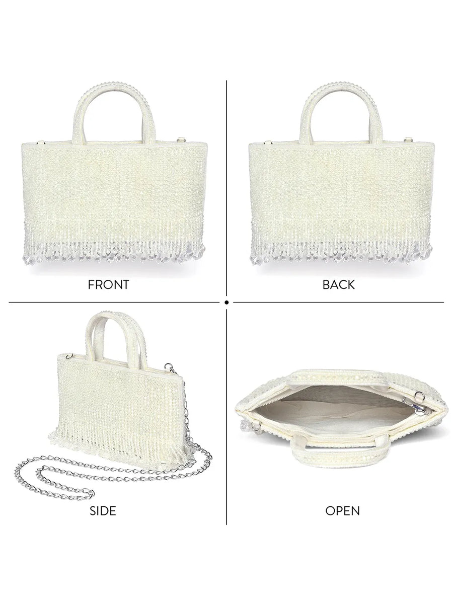 Fringed Crystal Beaded Hand Purse