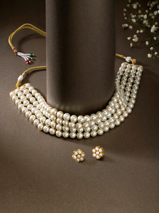 Pearl Choker Set – Graceful & Elegant Jewellery | Peora