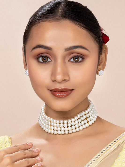 Pearl Choker Set – Graceful & Elegant Jewellery | Peora