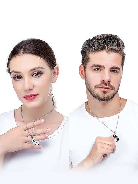 Yin Yang Puzzle Set – Symbolic Couple Jewellery | Peora