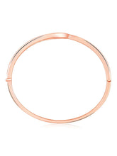 Chic Shine CZ Kada for Daily Glam. Rose gold-plated kada with cubic zirconia stones by Peora