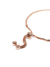 Elegant CZ Crystal Slider Bracelet in Rose Gold featuring Cubic Zirconia bracelets 
