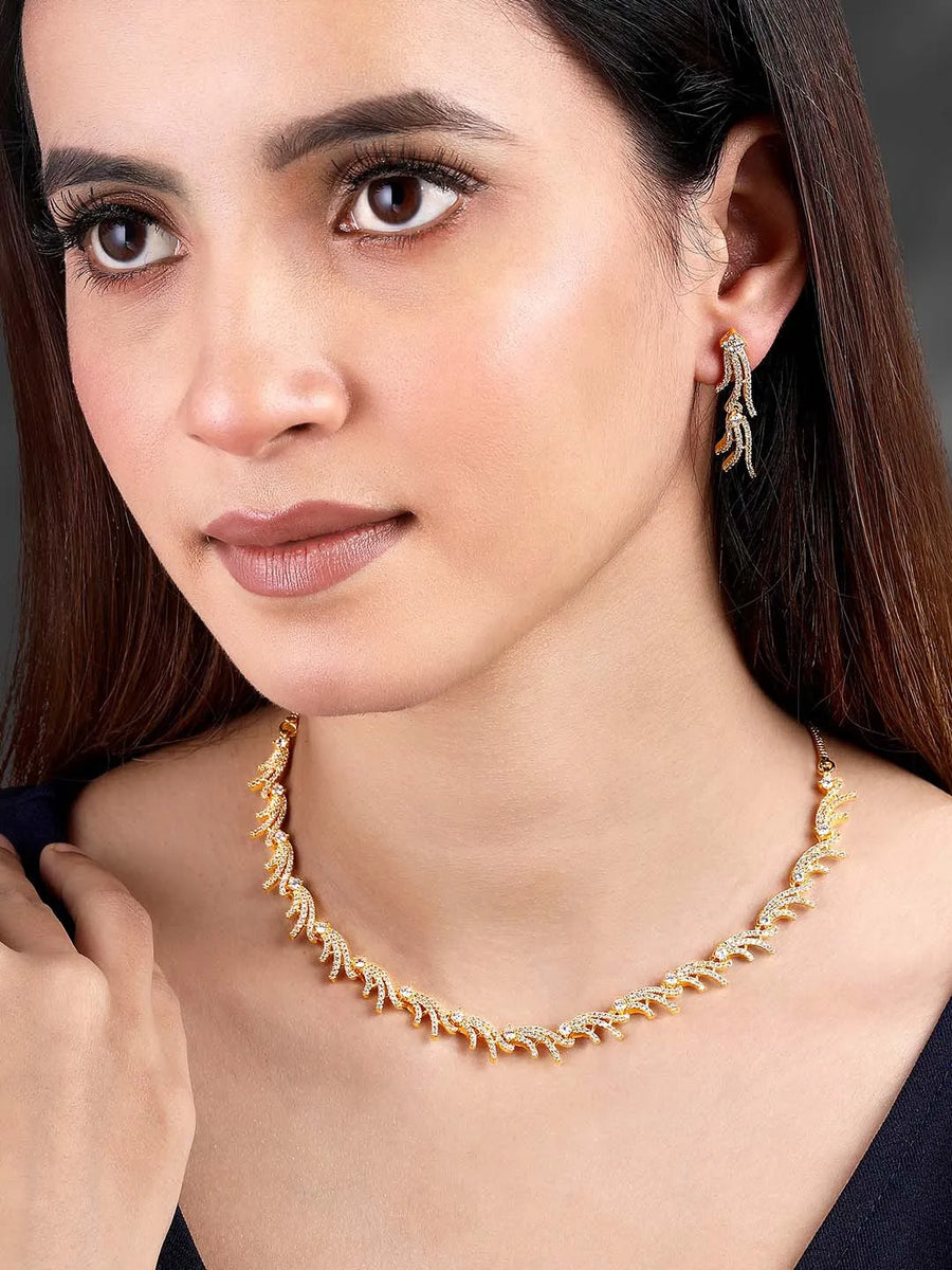 CZ Necklace Set – Luxe Cubic Zirconia Jewellery by Peora
