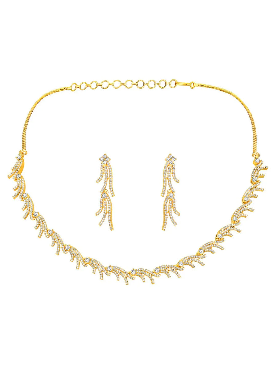 CZ Necklace Set – Luxe Cubic Zirconia Jewellery by Peora
