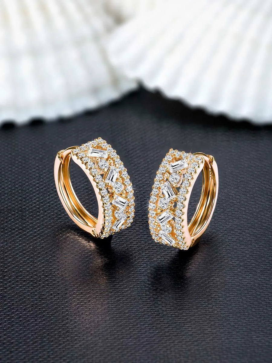 Hoop Earrings with Arcs by Peora – Contemporary Fashion Jewellery

