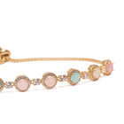Shimmering CZ Round Stud Bracelet in Gold - Multi featuring Crystal & Cubic Zirconia bracelets 
