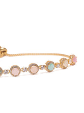 Shimmering CZ Round Stud Bracelet in Gold - Multi featuring Crystal & Cubic Zirconia bracelets 
