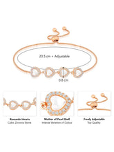 Romantic Hearts CZ Bracelet by Peora – Love-Inspired Fashion Jewellery

