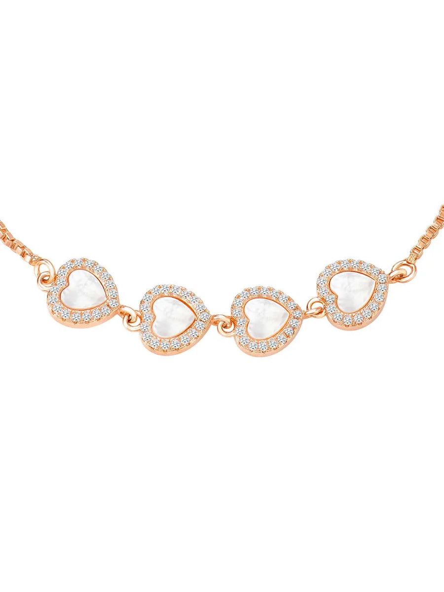 Romantic Hearts CZ Bracelet by Peora – Love-Inspired Fashion Jewellery

