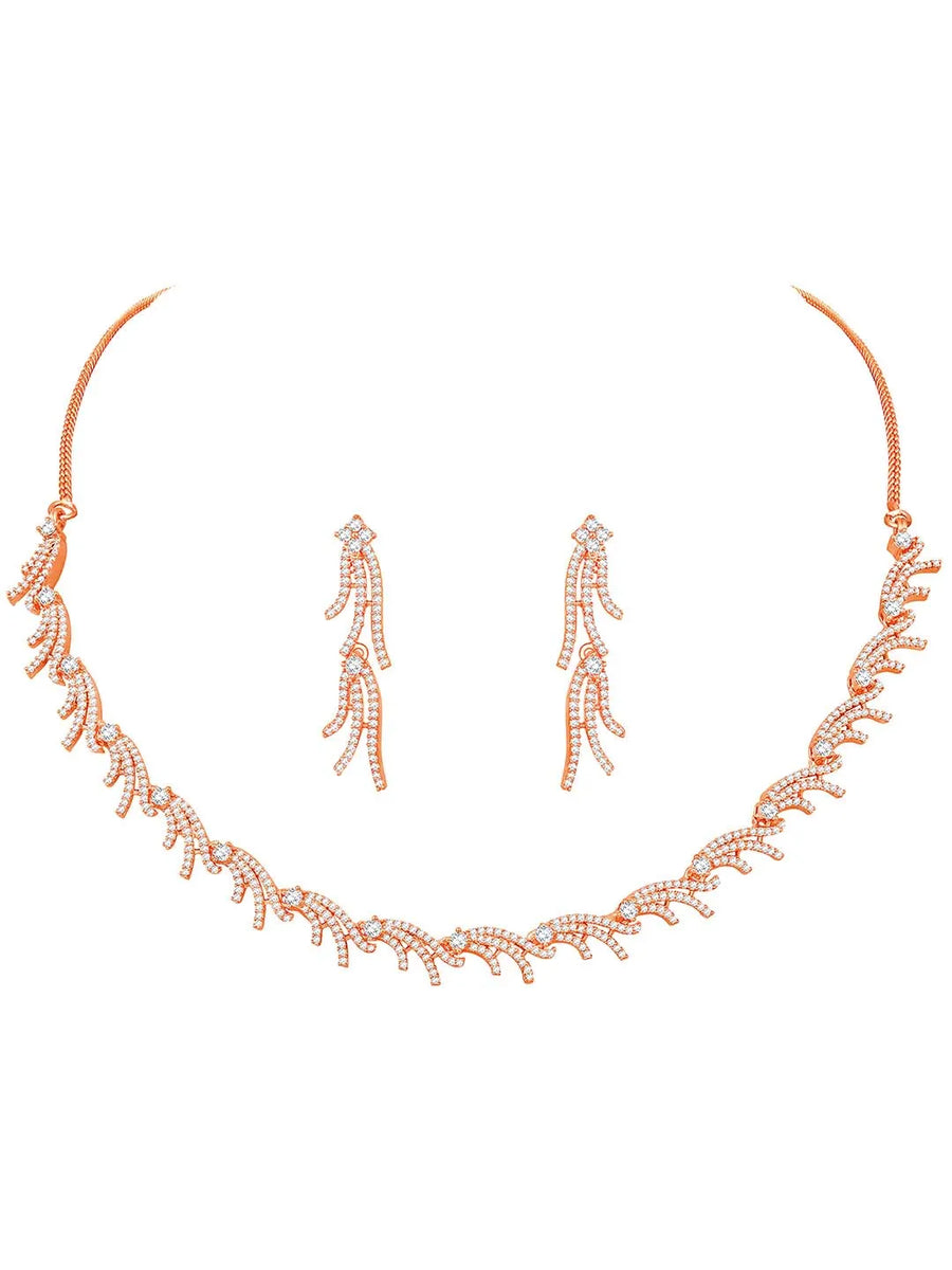 CZ Necklace Set – Luxe Cubic Zirconia Jewellery by Peora
