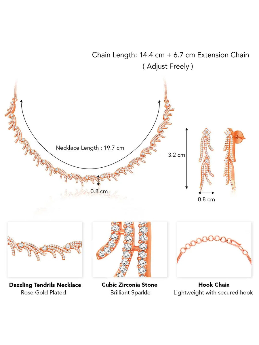 CZ Necklace Set – Luxe Cubic Zirconia Jewellery by Peora
