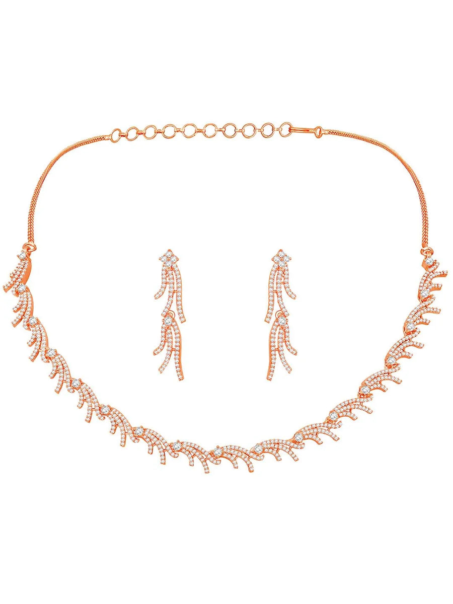 CZ Necklace Set – Luxe Cubic Zirconia Jewellery by Peora
