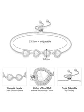 Romantic Hearts CZ Bracelet by Peora – Love-Inspired Fashion Jewellery

